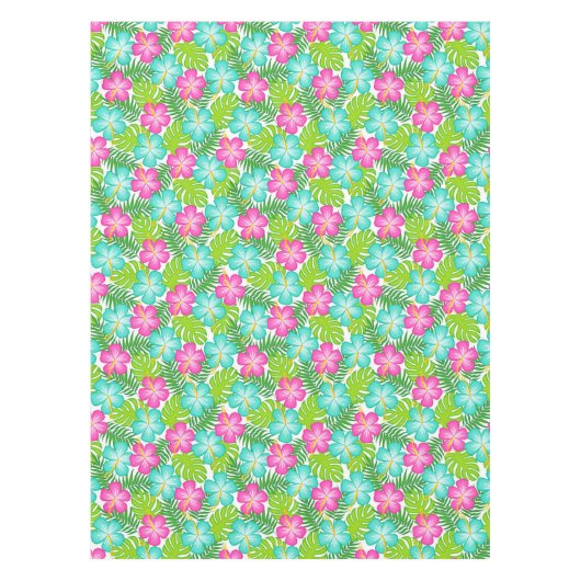 Summer Tropical Hawaiian Floral Pattern Tischdecke (Vorderseite)