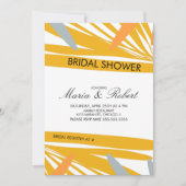 Summer Tropical Palm Abstrakt Gelbes Brautparty Einladung (Vorderseite)