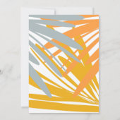 Summer Tropical Palm Abstrakt Gelbes Brautparty Einladung (Rückseite)