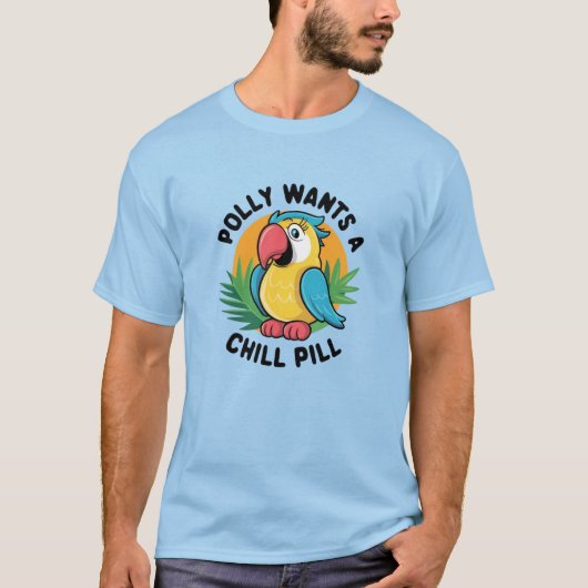 Summer Tropical Parrot Design T-Shirt (Vorderseite)