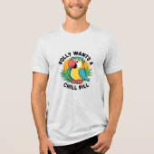 Summer Tropical Parrot Design Tri-Blend Shirt (Vorderseite)