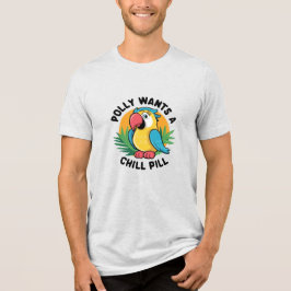 Summer Tropical Parrot Design Tri-Blend Shirt