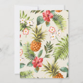 Summer Tropical Pineapour Einladung (Rückseite)