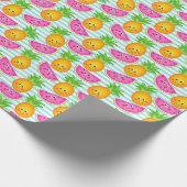 Summer Tropical Pineapse & Watermelon Muster Geschenkpapier (Ecke)