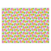 Summer Tropical Pineapse & Watermelon Muster Tischdecke (Vorderseite (Horizontal))