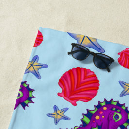 Summer Tropical Seepferd Muschel Starfish Relax Strandtuch