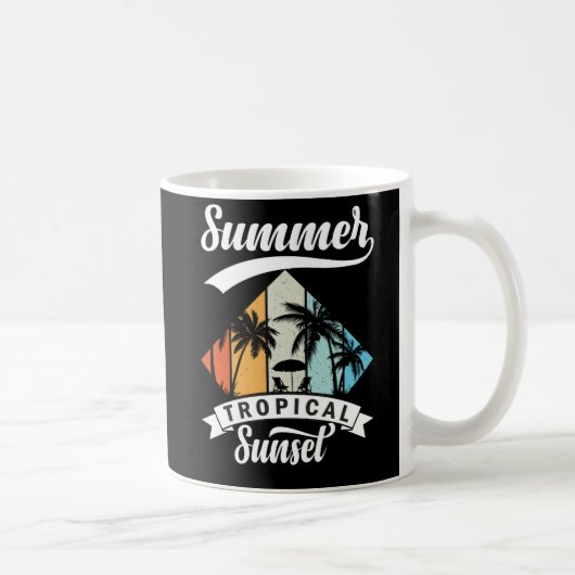 Summer Tropical Sunset Beach Kaffeetasse (Rechts)