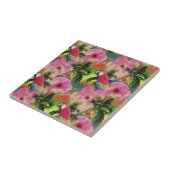Summer Tropical Sunset Beach Parrot Fliese (Seite)