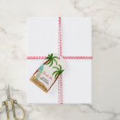 Summer Tropical Surf Baby an Bord Babydusche Geschenkanhänger (Mit Garn)