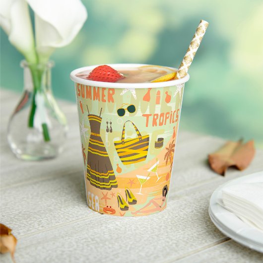 Summer Tropics Pappbecher