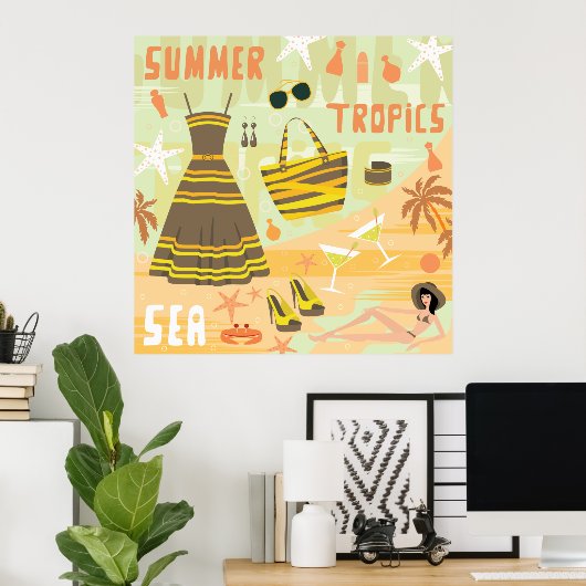 Summer Tropics Poster (Heimbüro)