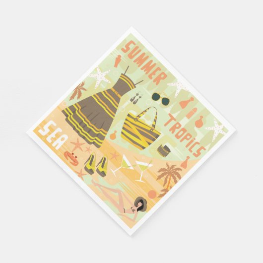 Summer Tropics Serviette (Ecke)