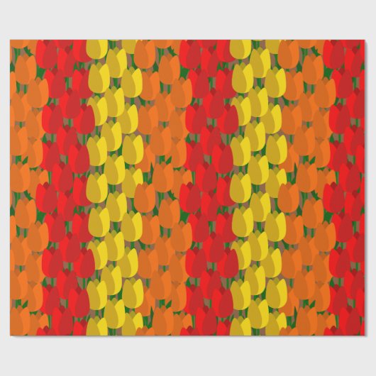 Summer Tulip Field Geschenkpapier (Flach)