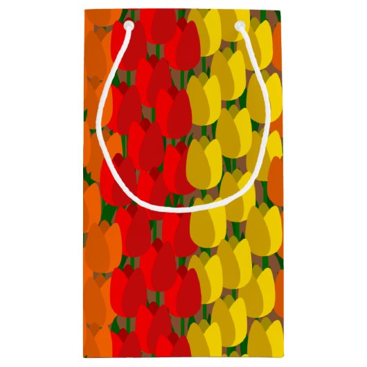 Summer Tulip Field Kleine Geschenktüte (Rückseite)