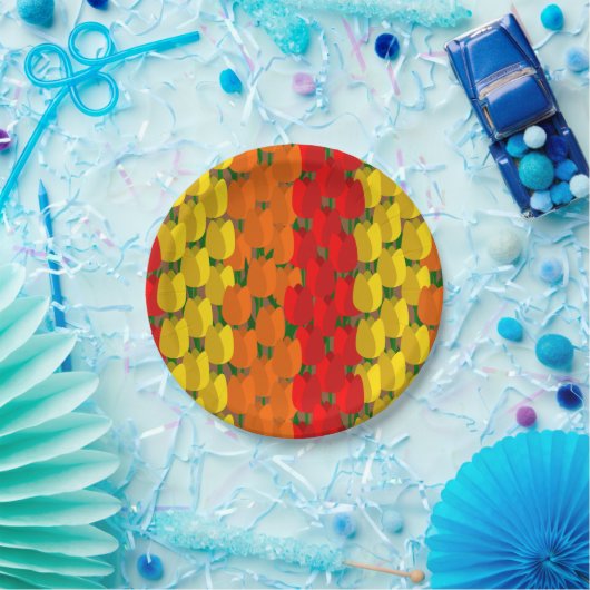 Summer Tulip Field Pappteller (Party)