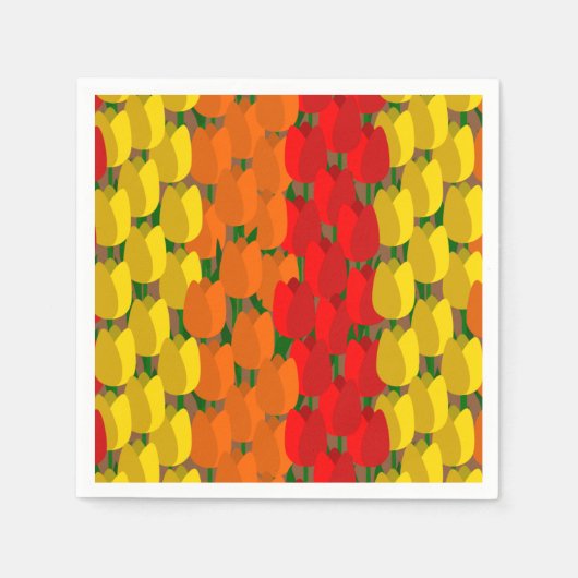 Summer Tulip Field Serviette (Vorderseite)