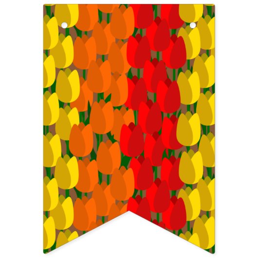 Summer Tulip Field Wimpelkette (Zweite Fahne)