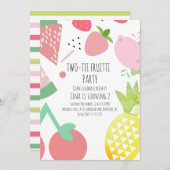 Summer Tutti Fruitti tropische riesige Früchte Einladung (Vorne/Hinten)