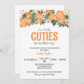 Summer Twins Dusche, Orange Citrus Baby Dusche Einladung (Vorne/Hinten)