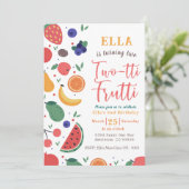 Summer Two-tti Fruitti 2. Geburtstag Einladung (Stehend Vorderseite)