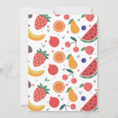 Summer Two-tti Fruitti 2. Geburtstag Einladung (Rückseite)