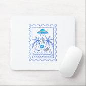 Summer Ufo Invasion Postamt Briefmarke Mousepad (Mit Mouse)