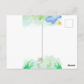 Summer under Sea Baby Shower Danke Postkarte (Rückseite)