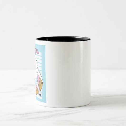 Summer Unicorn Zweifarbige Tasse (Mittel)