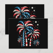 Summer USA Flag 4. Juli Begleitkarte (Vorne/Hinten)