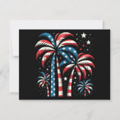 Summer USA Flag 4. Juli Dankeskarte (Rückseite)