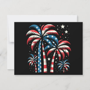 Summer USA Flag 4. Juli Einladung