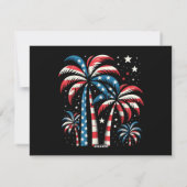Summer USA Flag 4. Juli Feiertagskarte (Rückseite)
