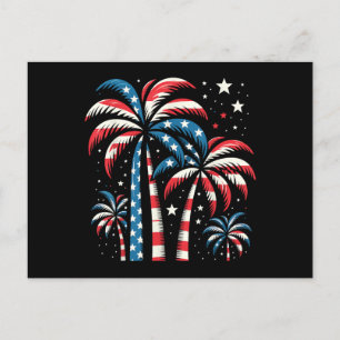 Summer USA Flag 4. Juli Feiertagspostkarte