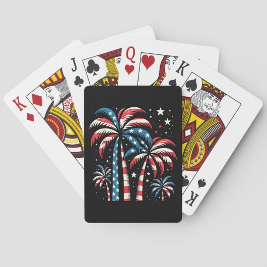 Summer USA Flag 4. Juli Spielkarten (Rückseite)