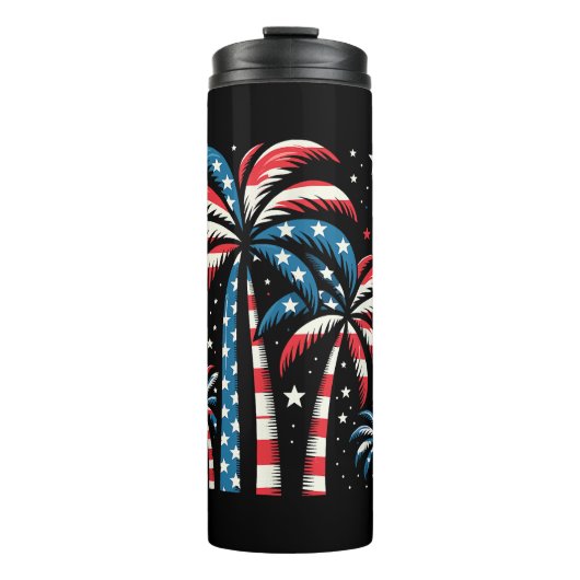 Summer USA Flag 4. Juli Thermosbecher (Vorderseite)