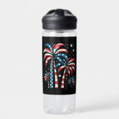 Summer USA Flag 4. Juli Trinkflasche (Vorderseite)