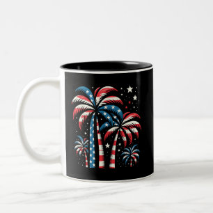 Summer USA Flag 4. Juli Zweifarbige Tasse