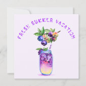 Summer Vacacation Card Blueberry Cool Drink (Vorderseite)