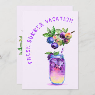Summer Vacacation Card Frischer Blueberry Cooler D