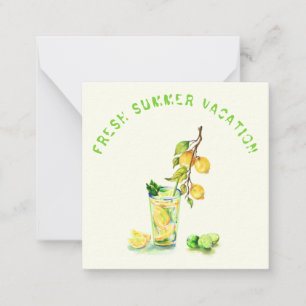 Summer Vacacation Card Lemon Cocktail - Benutzerde Mitteilungskarte