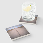 Summer Vacacation Road Trip Foto Steinuntersetzer (Seitenansicht)