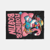 Summer Vacation Chicken Floating Boating Summer Vi Fleecedecke (Vorderseite (Horizontal))