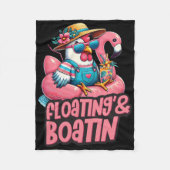 Summer Vacation Chicken Floating Boating Summer Vi Fleecedecke (Vorderseite)