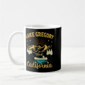 Summer Vacation Retro Mountain California Gregory Kaffeetasse (Links)