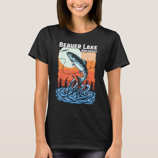 Summer Vacation Sunset Arkansas Beaver Lake T-Shirt (Vorderseite)