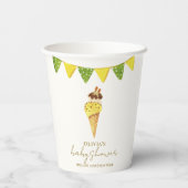 Summer Vanilla The Scoop Ice Cream Baby Dusche Pappbecher (Rückseite)