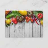 Summer Vegetable Harvest Border Visitenkarte (Vorderseite)