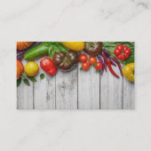 Summer Vegetable Harvest Border Visitenkarte (Vorderseite)