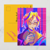 Summer vibe Anime Postkarte (Vorne/Hinten)