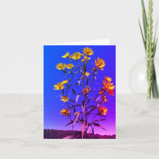 Summer Vibe Blume Dankeskarte (Vorderseite)